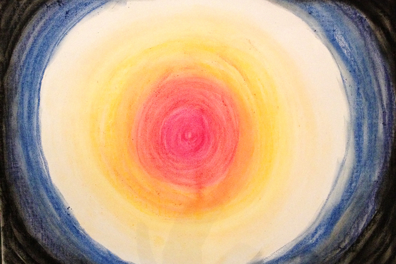Kunstwerk von Patricia Gottbehüt — Kreise in Blau und Rosa